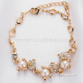 Fashion Handmade Luxury Gold Bracelet 18k, Cheap Elegant Panda Pearl Bracelet For Girls